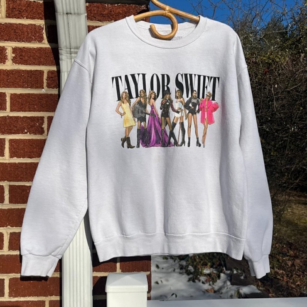 Taylor Swift Limited Edition White Eras Crewneck Women's Medium - Picture 2 of 7